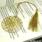 Metal Round Dream Catcher Bookmark With Tassel. Gold Bookmark, Reader Gift, Handmade Bookmark, Page Marker, Aesthetic Gift. 53mm